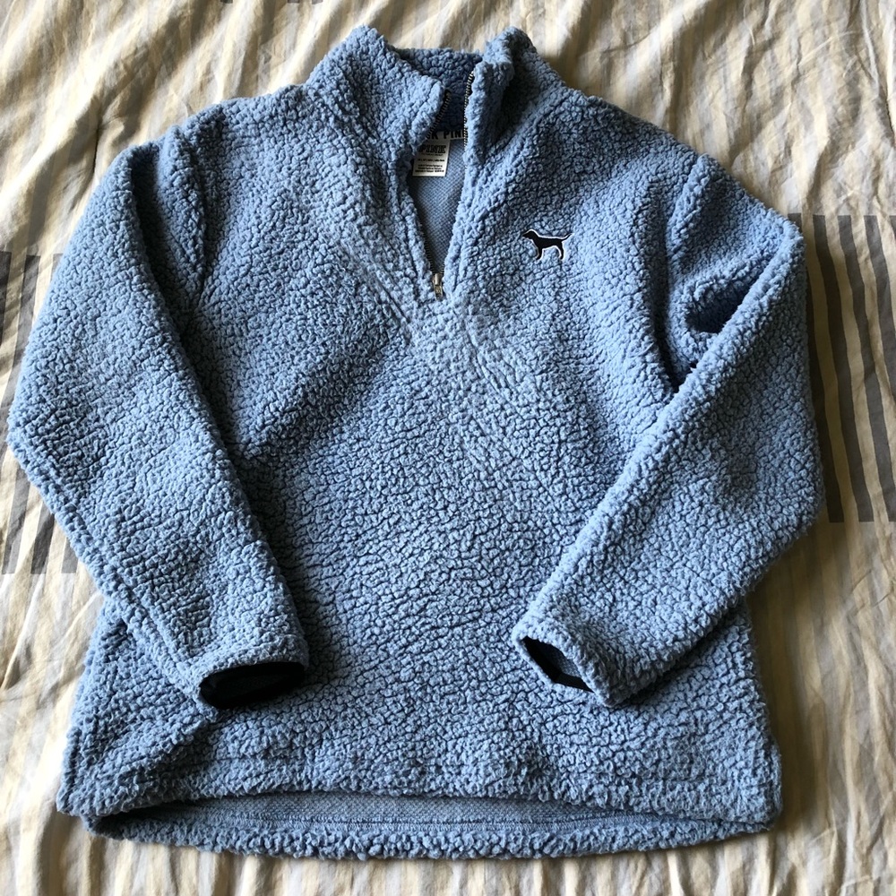 PINK half zip sherpa